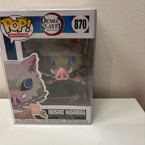 Funko POP! Animation Inosuke Hashibira #870 - Demon Slayer - Blue, Pink, Black